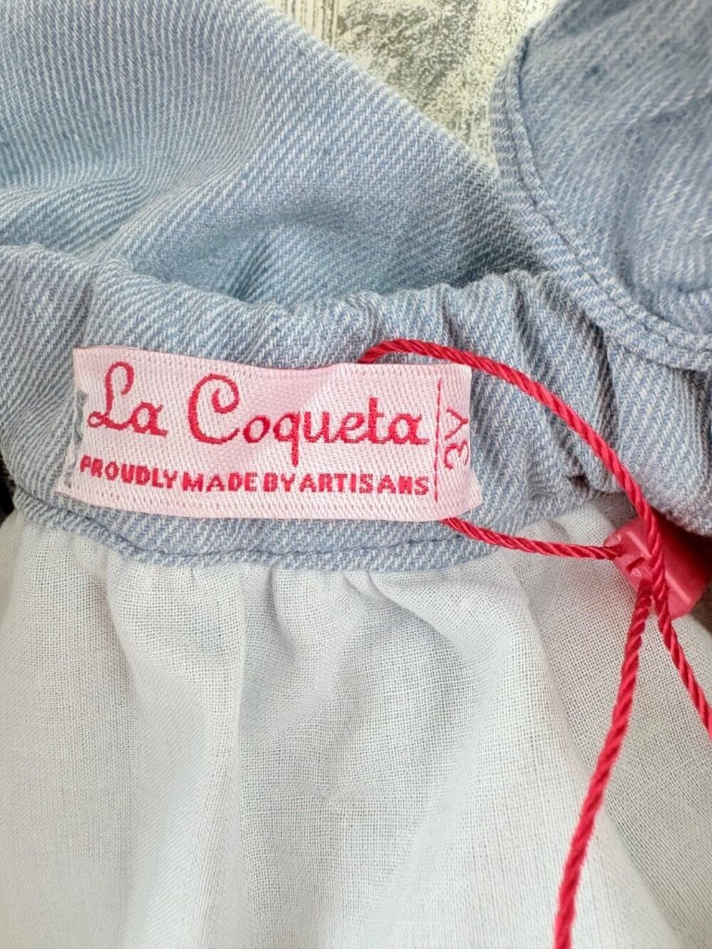 La Coqueta Sz 3T Dusty Blue Agata Girl Pinafore Skirt NWT - Picture 2 of 13